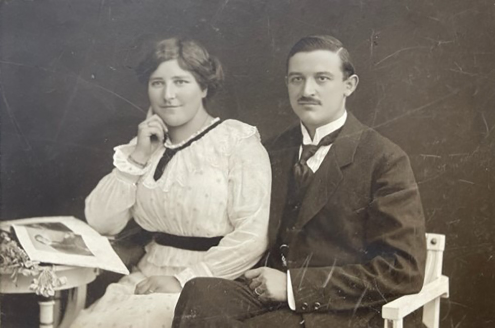 Johann Geiser und Emma Geiser, geb. Hohenstatt, gest. 1950, im Jahr 1918